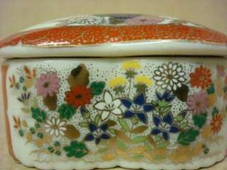 Vintage Action of Japan Porcelain Heart Trinket Box  