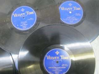 lot of 7 VELVET TONE LABEL 78 RPM RECORDS   VERY OLD  
