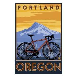  Portland, Oregon, Mountain Bike Scene Premium Giclee 