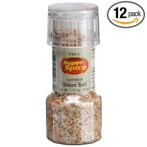 Super Spice, Onion Salt, 1.77 Ounce Grinders (Pack of 12)  
