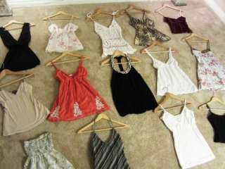 HUGE LOT 14 CAMISOLES TOPS BEBE GUESS MARCIANO CALVIN KLEIN BLOUSES 