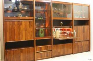   ROSEWOOD 4 PIECE DANISH STYLE DISPLAY CABINET / WALL UNIT C1970  