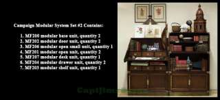 Campaign Furniture Desk Bookcase Modular System #2 Set Contents