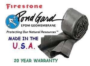 Firestone 45 Mil EPDM Water Garden Pond Liner 5 x 10  