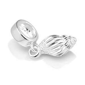   Sterling Silver Sea Shell Dangle Bead Charm Fits Pandora Bracelet
