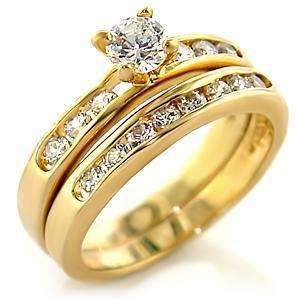 Classic Womans Wedding/Engagement RING SET sz 5  
