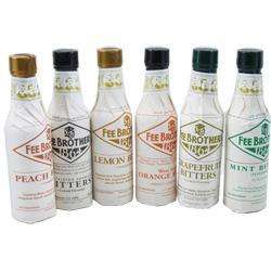 Fee Brothers Bar Cocktail Bitters Set of 6   Mixers 845033014828 