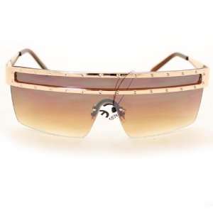   Sunglasses M9371 Gaga Style Gold Lightweight Metal Frame Gradient Lens