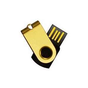 Super Talent MS 16GB USB2.0 Mini Swivel Flash Drive(Gold)