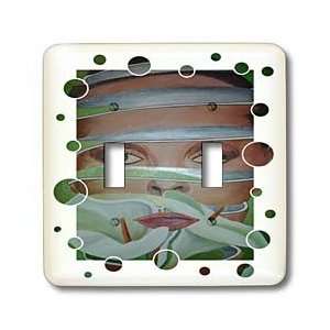 Taiche Acrylic Art   Woman Surrealism   Light Switch Covers   double 