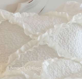 The Dreamy White Ruffled Bedskirt and Euro Shams shown below are not 