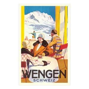  Advertisement for Swiss Ski Resort Giclee Poster Print 