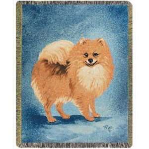    Pomeranian Dogs Cotton Tapestry Throw Blanket