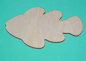 Clown Fish Shape Flat Unfinished Wood Craft Cut Outs Ocean Variety 