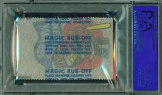 1961 Topps Magic Rub Off insert N. Y. YANKEES PSA 9 oc  