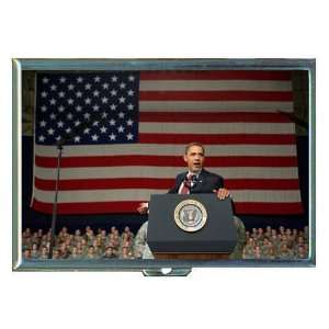 Barack Obama Flag & Soldiers ID Holder, Cigarette Case or Wallet MADE 
