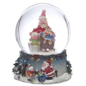  Personalized Small Santa Snow Globe   Teddy Christmas 