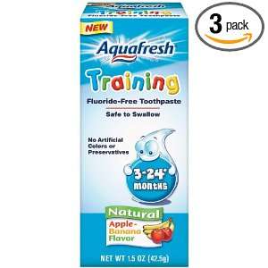 Aquafresh Training Toothpaste for 3   24 months, Apple Banana Flavor 