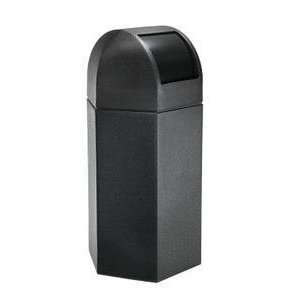   All Season Hexagon Outdoor Garbage Can with Dome Lid