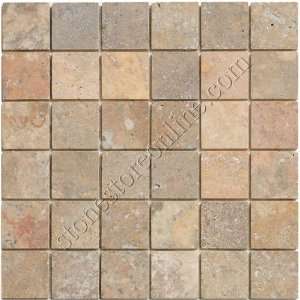    2 X 2 Premium Scabos Travertine Mosaic Tile