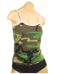 sexy camouflage tank top with pink trim nyteez