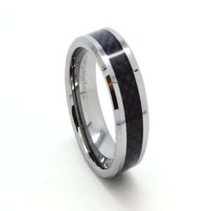   Carbon Fiber Mens Wedding Ring Engagement Bands Size (9) Jewelry