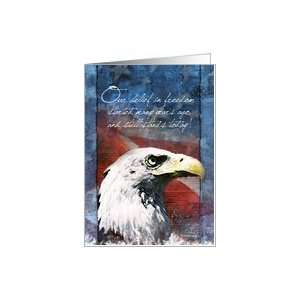  Memorial Day Eagle, Belief in Freedom Greeting Card Card 