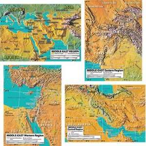  6 Pack CARSON DELLOSA WORLD GEOGRAPHY MIDDLE EAST MAPS BB 